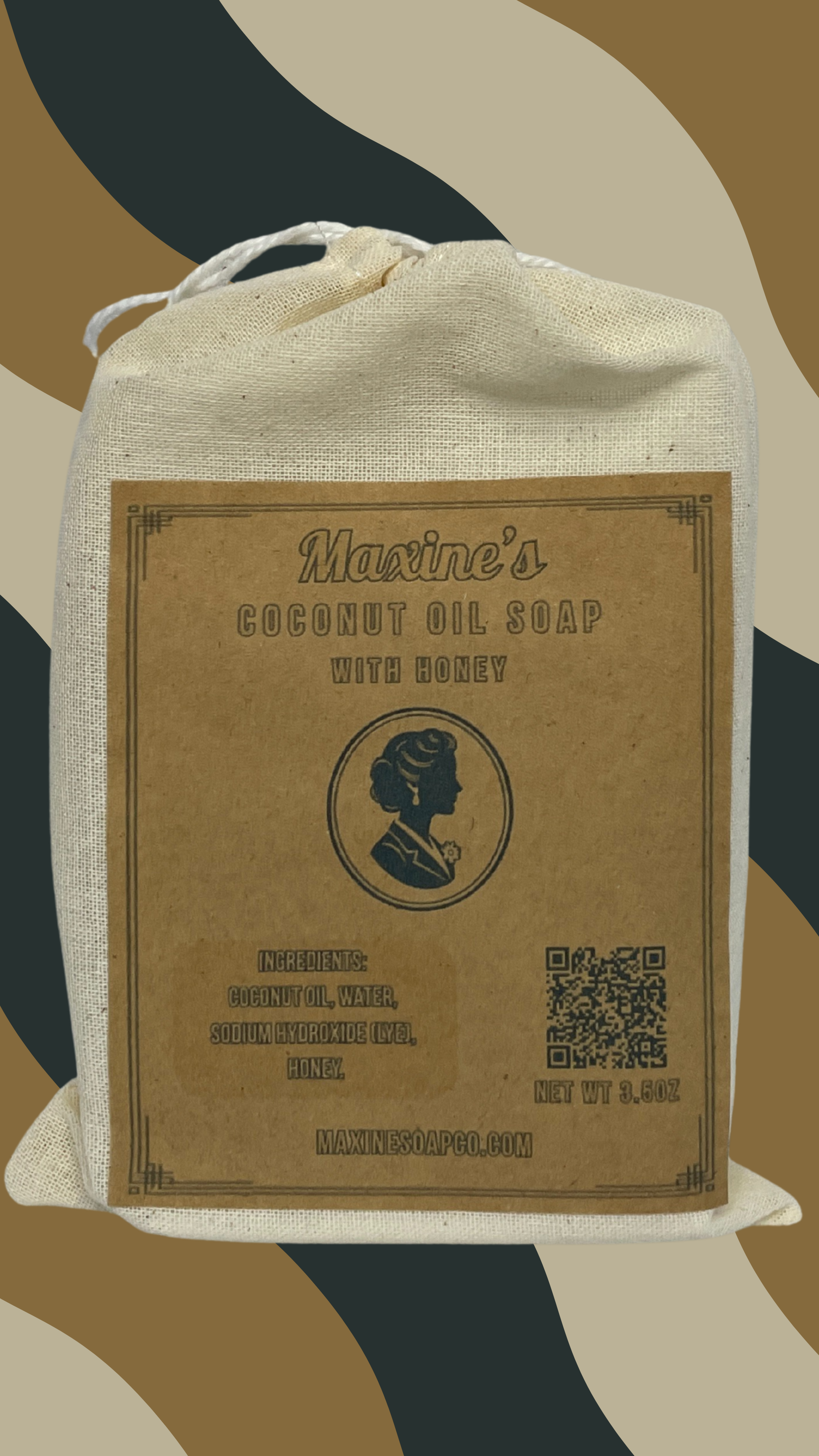 Maxine's Soap Co coconut oil and honey bar soap natural plant-based formula for gentle cleansing