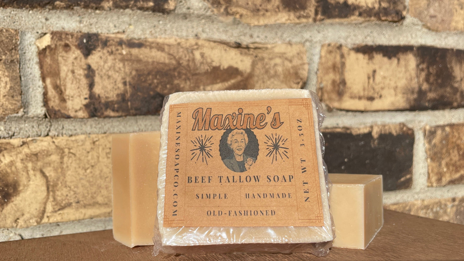 Beef tallow bar soaps by Maxine’s, small-batch selection.