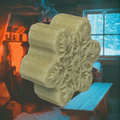 Coconut oil peppermint holiday bar soap 3.5oz front view
