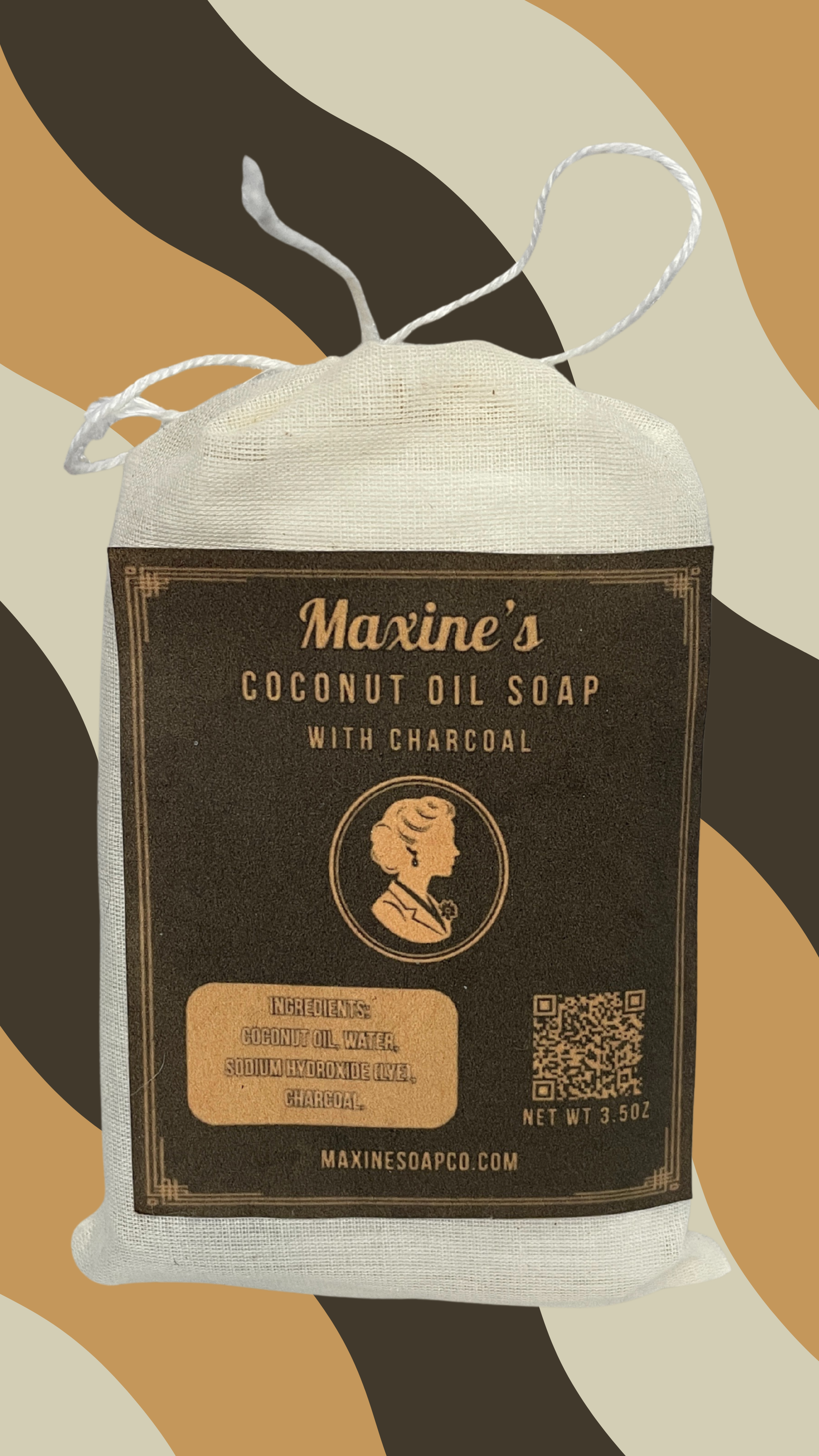 Maxine's Soap Co coconut oil charcoal bar soap plant-based detox formula for oily and acne-prone skin