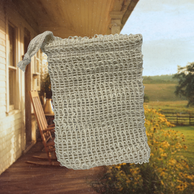 Sisal soap saver pouch for natural exfoliating lather